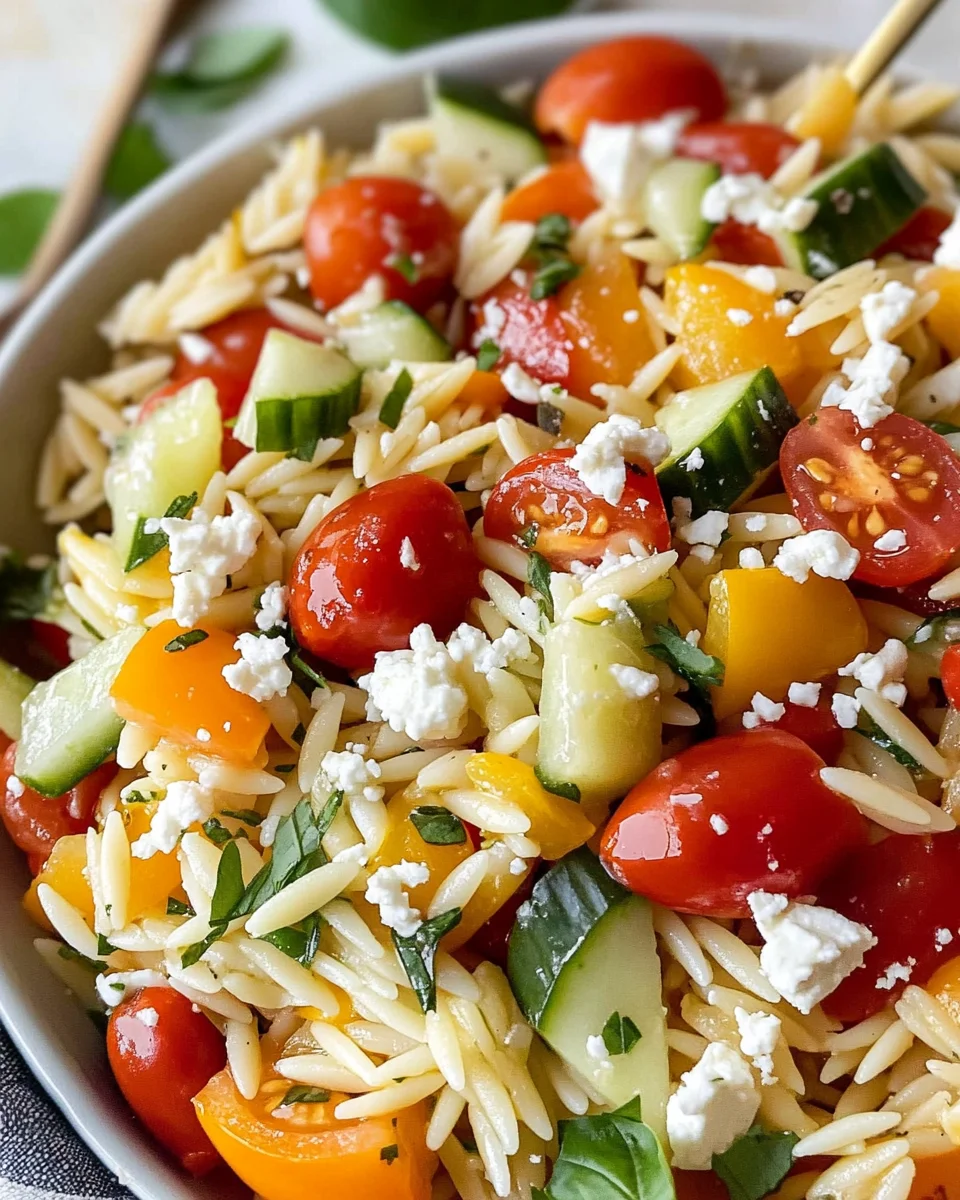 Rainbow Orzo Salad
