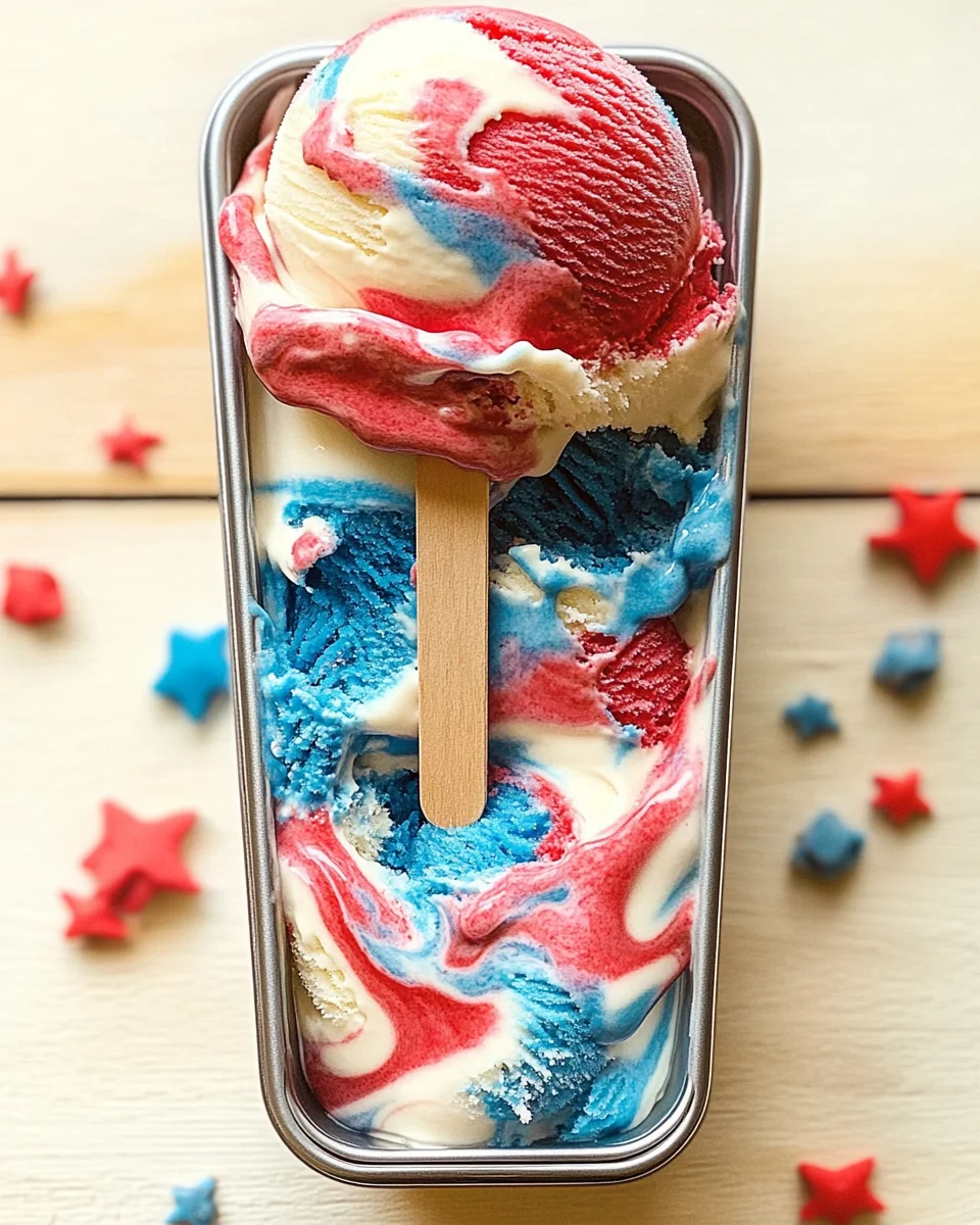 Red White and Blue Ice Cream