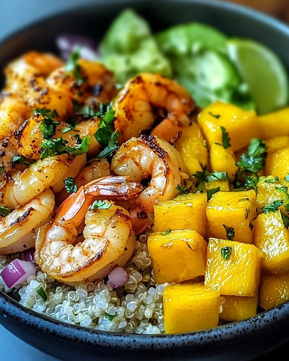 Shrimp Avocado Mango Bowls
