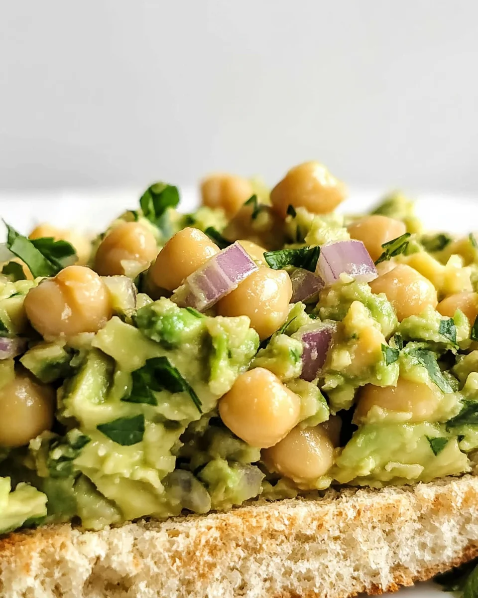 Smashed Avocado Chickpea Salad