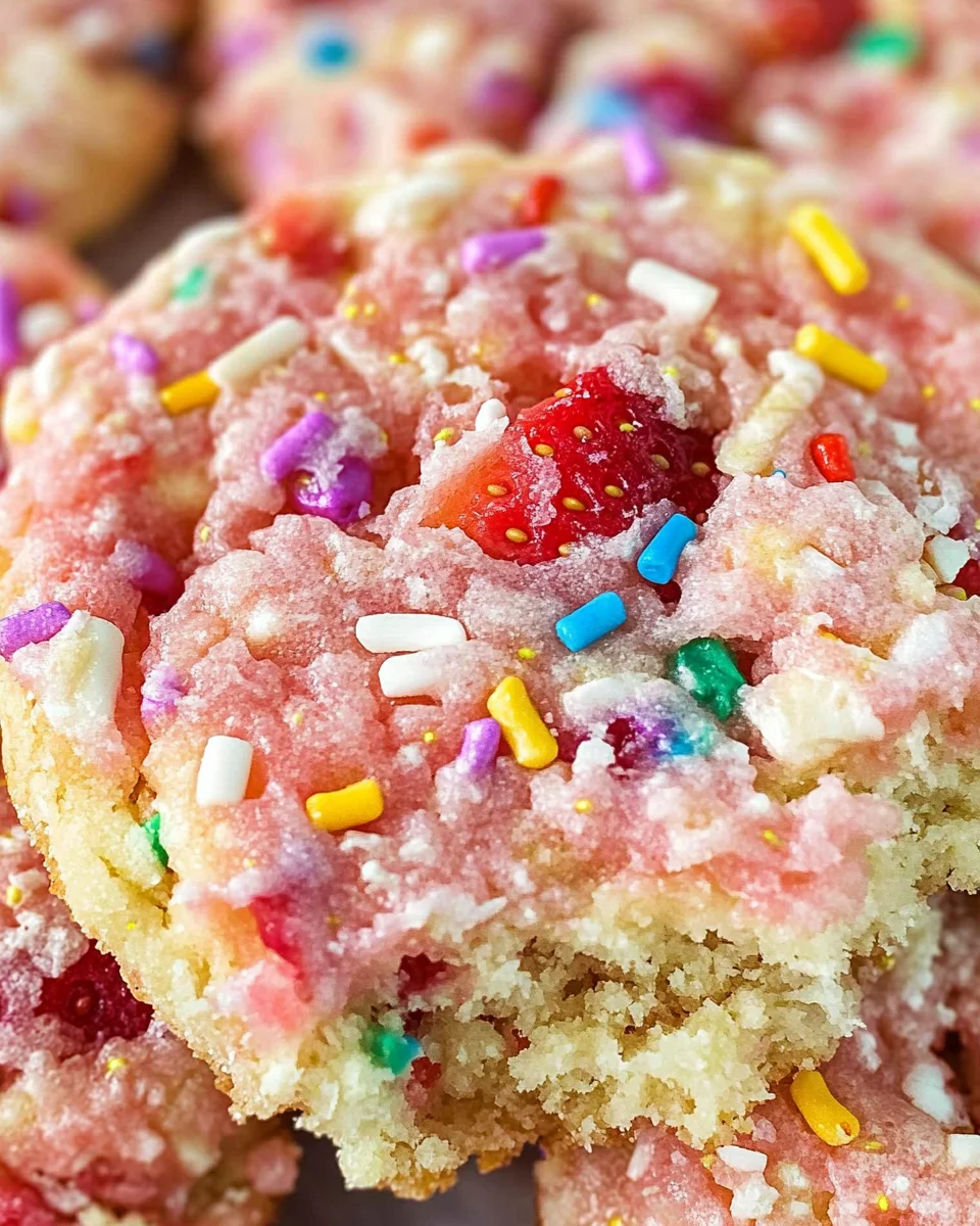 Strawberry Pop Tart Cookies