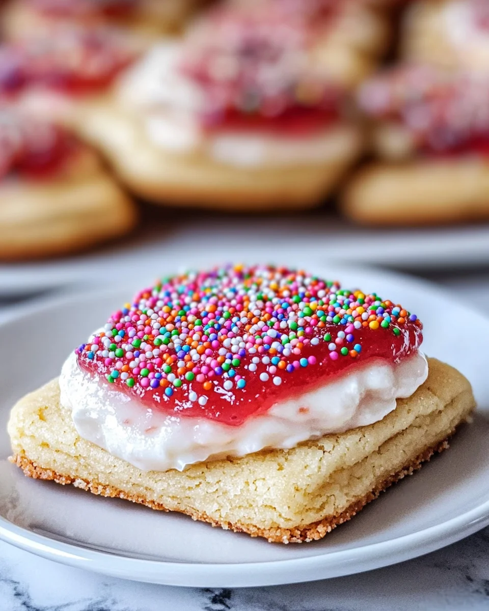 Strawberry Pop Tart Sugar Cookies - Deliciously Nostalgic Treats