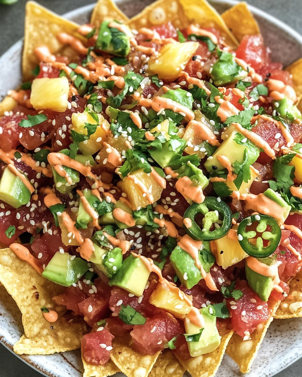 Tuna Poke Nachos
