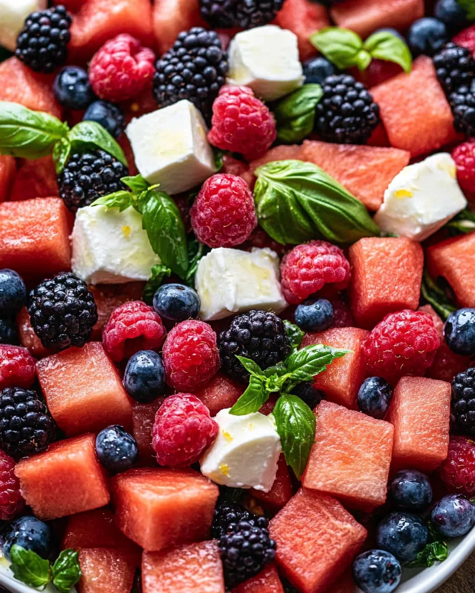 Watermelon Blueberry Salad